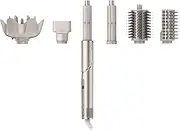 [Shark] FlexStyle Air Styling & Drying System with Auto-Wrap Curlers, Paddle Brush, Oval Brush, Concentrator, Diffuser and Storage Case, No Heat Damage, HD440S, Silver
