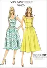 VOGUE SEWING PATTERN 9100 MISSES 14-22 EASY SLEEVELESS DRESS W/ GATHERED SKIRT
