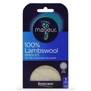 [Footcare by Maseur] Footcare Maseur 100% Lambswool Insoles 1 Pair