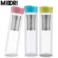 在飛比找ETMall東森購物網優惠-【MIDORI】雙層玻璃纖果隨行瓶-超值二入組