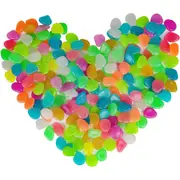 Glow in The Dark Pebble,Glowing Pebbles Plastic Stone Luminous Garden Pebbles Gravel Decoration for Garden Pathway Yard Aquarium Fish Tank (Mix)