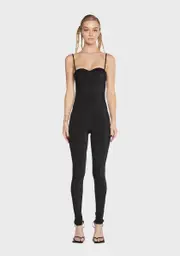 [Kiki Riki] Black Glitter Sweetheart Catsuit