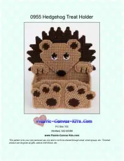 Hedgehog Treat Holder- Plastic Canvas Pattern or Kit