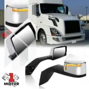 [Pair] L-Style Sequential LED Turn Signal Hood Mirrors for 04-18 Volvo VN Series (for: Volvo)
