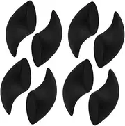 8pcs Nail Accessories Furry Paws Supplies Halloween Gloves Tail Paws Finger Feet Paws Fake Nails Resin Black