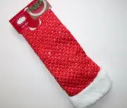 NEW Trim A Home Red Christmas Tree Skirt 48 inch Sequin