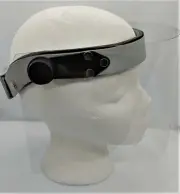 Dental Headband with Face Shield for LED light and Loupes (Color Gray)