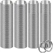 FANDAMEI 200 Pieces Split Key Rings Bulk for Keychain and Art Silver