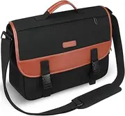 Laptop Messenger Bags, Men's Shoulder Bag, 13-14 Inches Water Resistant Vintage Canvas Bag for School and Work, Multiple Pocket.