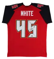 Devin White Authentic Signed Red Signed Pro Style Jersey Beckett BAS Witnessed