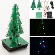 Geekcreit?&reg; DIY Christmas Tree LED Flash Kit 3D Electronic Learning Kit 18353 COLORFUL LED