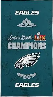 Northwest NFL Philadelphia Eagles 2025 Super Bowl LIX Gumbo Beach Towel 30X60 Inches