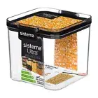 Sistema 700ml Ultra Clear Square Food Container Storage Stackable with Lock Clip