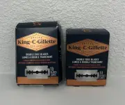 King C Gillette Double Edge Razor Blades 2 X 10 Blades ( 20 Blades TOTAL )