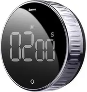 Digital Kitchen Timer Compatible for Baseus LED for Cooking Shower Study Stopwatch Alarm Clock Magnetic Electronic Countdown Timer(Magnetic)