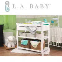 在飛比找momo購物網優惠-【美國 L.A. Baby】嬰兒尿布台置物架 床邊收納(白色