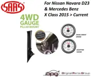 SAAS Pillar Pod Gauge Package for Nissan Navara D23 2015> Boost & EGT Wht Face (for: Nissan)