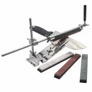 Knife Sharpener Professional Kitchen Sharpening Set System Fix Angle 4 Whetstone