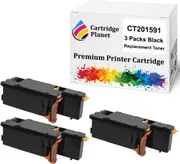 3 Pack Black Compatible Toner Cartridge for Fuji Xerox CT201591 (2000 pages) for Fuji Xerox DocuPrint CM215b CM215fw CP215w CM205fw CM205f CM205b CP205w CP205 CP105b CM215 CP215 CM205 CP205 CP105