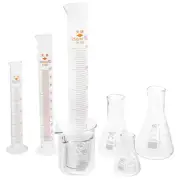 9 Pcs Utensil Set Laboratory Glassware and Apparatus Conical Flask