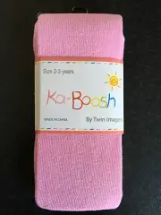 BNWT Ka-Boosh Brand Girls Age 2-3 Years Pastel Pink Thick Footed Style Tights