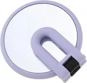 shamjina Dual Sided Handheld Magnified Standing Mirror Travel Folding Compact Mirror - Purple, 15X Magnifying