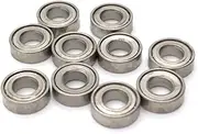 10Pcs Metal Ball Bearing 4*7*2mm 144001 124016-17 124018 124019 LC and Other Remote Control Cars ( Color : Silver )