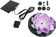 Yardwe Lotus Leaf Fountain Solar-Powered Water Lily Pump for Pond Garden Decor