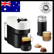 Nespresso Vertuo Pop Coffee Machine + Milk Frother Bundle, White Gift Brand New