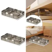 Under Bed Folded Storage Box with Lid Clear for Living Room Office Bedroom