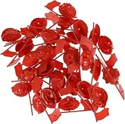 BESPORTBLE Patriotic 60pcs Red Flag Models Plastic Flags for Table Display Sticks