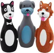 3 Pack 5.7 Inch Squeaky Latex Dog Toys Standing Stick Dog Dog Toy Puppy Fetch In