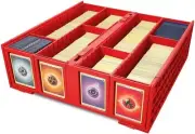 Modular Card Storage Solution in Red - Holds up to 3200 Cards with Partitions