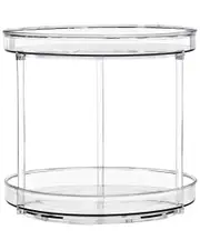Sorbus 2-Tier Clear Lazy Susan Organizer