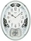 RHYTHM Wall Clock Radio Clock Analog Small World Proud 18 Songs Melody