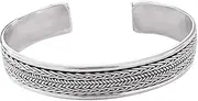 [Treasure Bay] TreasureBay Mens Womens Solid 925 Sterling Silver Bangle Bracelet
