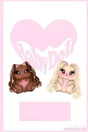 [BabyDoll Stationary] BabyDoll Notebook: ♡ pink/white ♡ 120 page Notebook 6"x9"