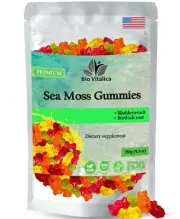 Sea Moss Gummies - Irish sea Moss raw Organic Bladderwrack Burdock Root. Cont...