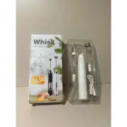 USB Rechargeable Handheld Electric Coffee Milk Frother Whisk Mixer Egg Beater US