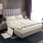 Lake House Life Sheet Set Full Size Cartoon Boat Paddle Bedding Set 4pcs for ...