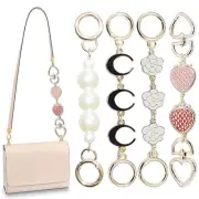 Chewarelly 4Pcs Purse Chain Extender Bag Strap Extender Purse Strap Extension