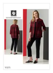 VOGUE SEWING PATTERN 1571 MISSES 14-22 ANNE KLEIN OPEN FRONT JACKET & SLIM PANTS