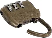 PACKOVE Vintage Zinc Alloy Combination Padlock Anti-Theft Luggage Lock for Secure to Reset for Bags and Personal Items