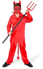 Red Devil Boy Child Costume