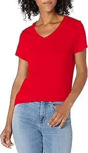 [Hanes] Women's Short Sleeve Flowy V-Neck T-Shirt