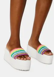 Bliss Sour Straws Rainbow Platform Slides