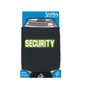Security - Funny Novelty Stubby Holder With Base