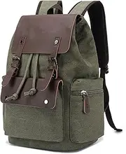 [USSADDIEHU] Canvas Retro Backpack, Stylish, Popular, Casual Backpack, Large Capacity, Waterproof, Durable, Town Backpack