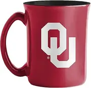 logobrands NCAA Large 15oz Two Toned Cafe Mug with Inner Color (Oklahoma Sooners)
