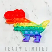 Pop Fidget Sensory and Stress Reliever Rainbow NEW Dinosaur